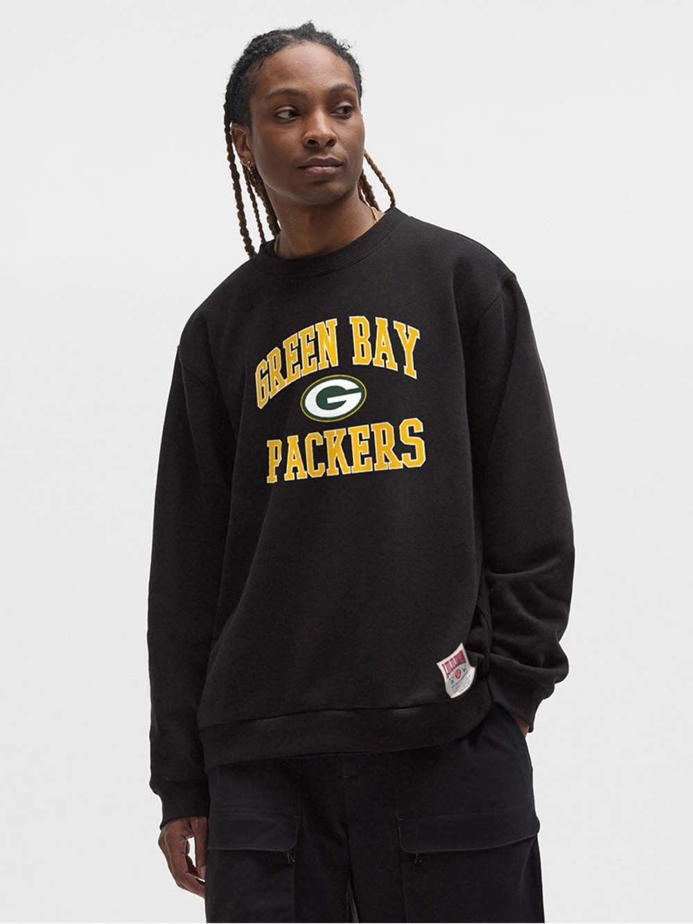 lululemon athletica Black Green Bay Packers Crewneck Sweatshirt